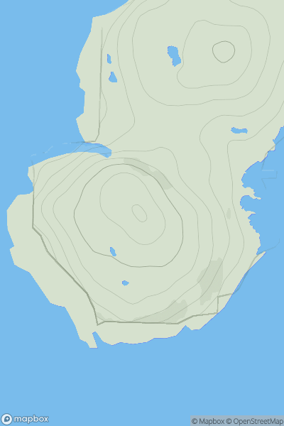 Thumbnail image for Cnoc Mor [Harris and Nearby Islands] [NA983115] showing contour plot for surrounding peak